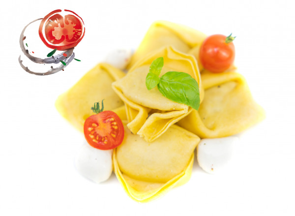 Tortellacci mit Tomaten & Mozzarella-Füllung, 8 x 500g frische Pasta