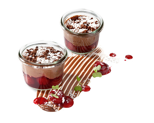 Schokoladenmousse mit Kirschgrütze Nachfüller