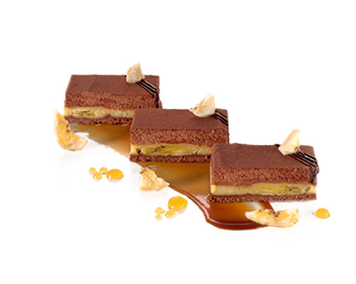 Zweierlei Bananen-Knusper-Mousse-au-Chocolat