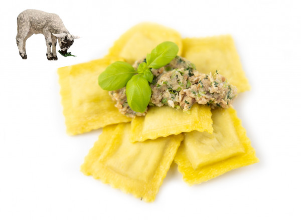 Agnolotti mit geschmortem Lamm & Rosmarin, 8 x 500g frische Pasta