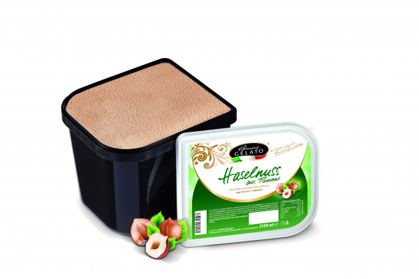 Haselnuss 2 x 2,5 Liter Glaceschale (glatt gestrichen)