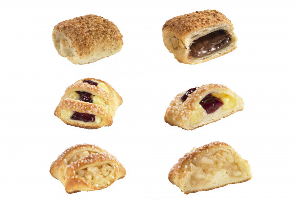 Mini Gebäck gefüllt, 3-fach sortiert, fertig gebacken