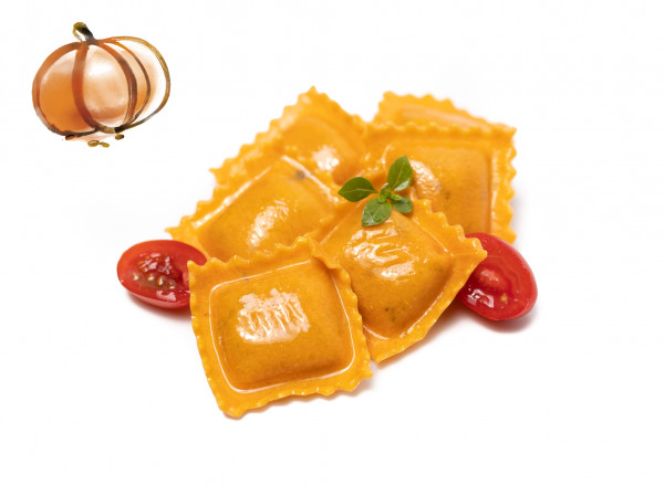 Agnolotti mit Muskat-Kürbis & gerösteten Kürbiskernen, 8 x 500g frische Pasta