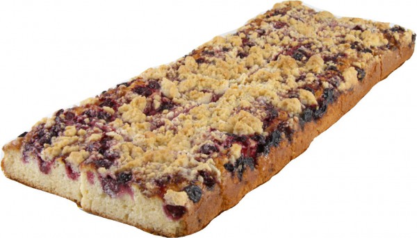 Kirschstreusel-Blechkuchen geschnitten