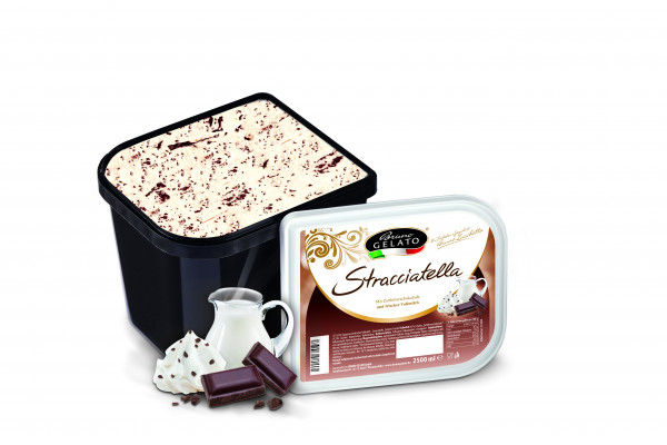 Stracciatella 2 x 2,5 Liter Glaceschale (glatt gestrichen)