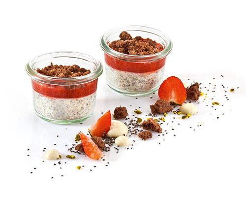 Mohnmousse mit Erdbeersauce Nachfüller