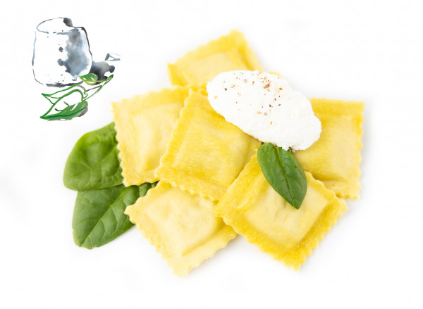 Agnolotti mit Ricotta & Spinat-Füllung, 8 x 500g frische Pasta