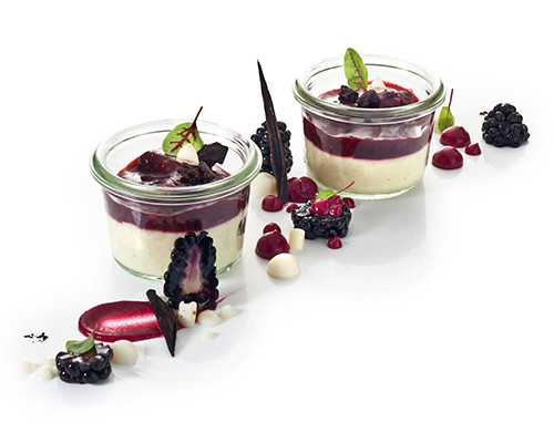 Vanillecreme mit Brombeerragout Nachfüller