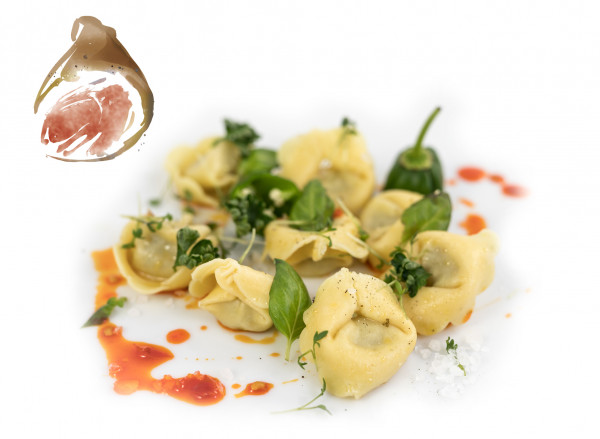 Tortelloni mit roher Landschinken-Füllung, 8 x 500g frische Pasta