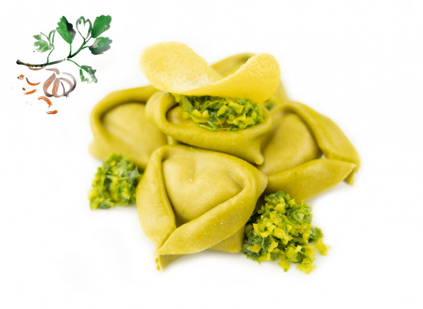 Tortellacci mit Petersilienpesto (Gremolata), 8 x 500g frische Pasta