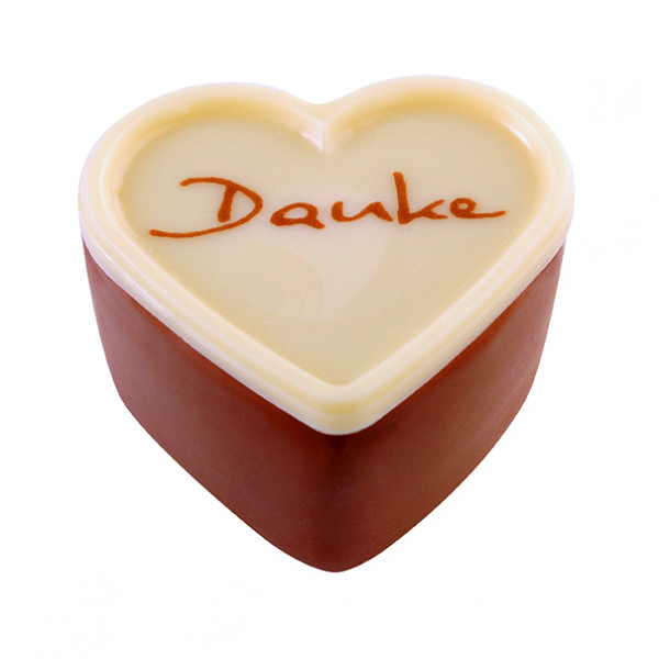 Herz-Praline Nougat "Danke"