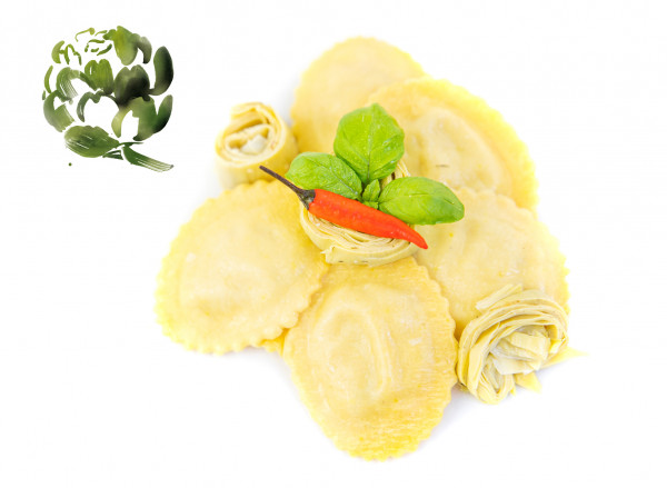 Medaglioni mit Artischocken-Füllung, 1 x 500g frische Pasta