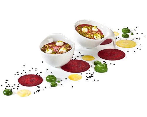 Himbeer-Rote-Bete-Creme im Tässchen