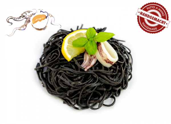 Schwarze Tagliolini (2mm) mit Ei und Sepia, 1 x 500g frische Pasta