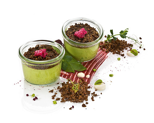 Vegane Erbsencreme mit Kokosmilch