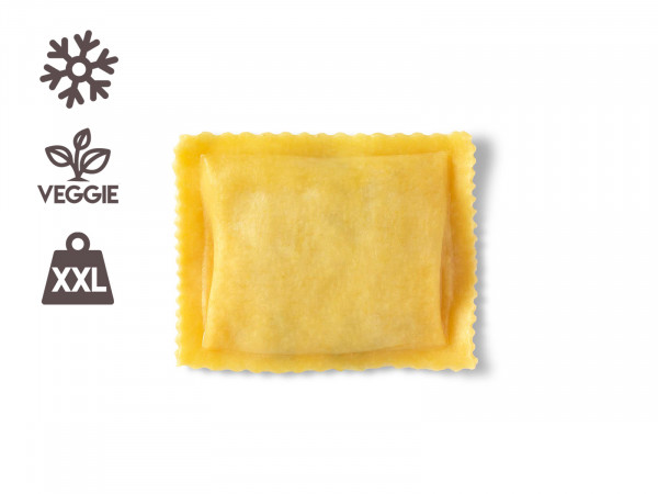 Pancioni (XXL) mit Frischkäse & frittiertem Basilikum, 500 g frische Pasta